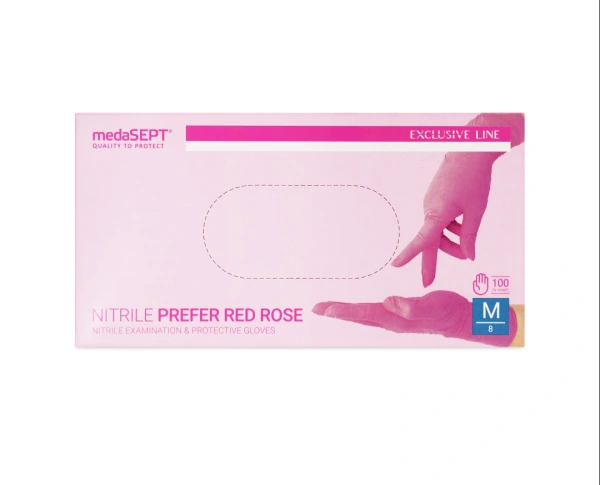 Marcator nitryl BLACK/medaSEPT nitril RED ROSE rukavice 3