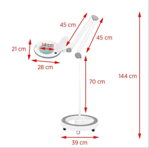 Zväčšovacia lampa Elegante 6014 60 LED SMD 5D so statívom 5