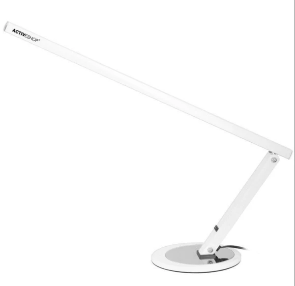 Tenká biela LED stolová lampa