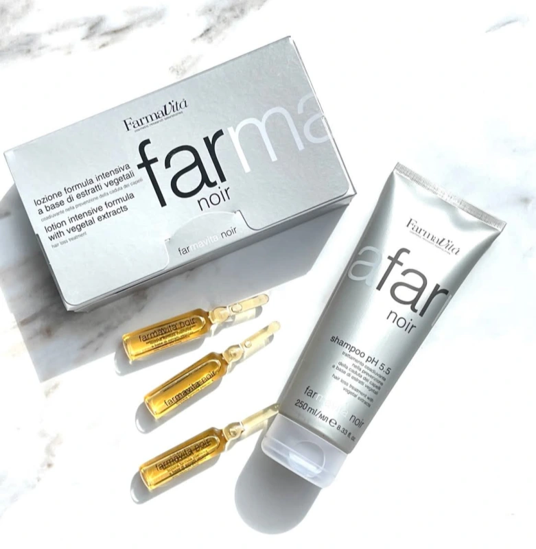 Farmavita Noir ampulky proti vypadávaniu vlasov pánske