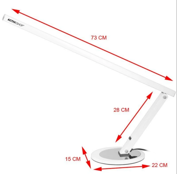 Tenká biela LED stolová lampa 2